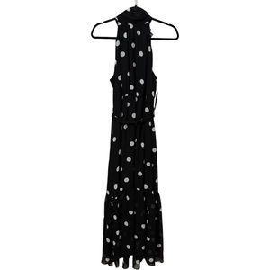 Scoop NYC Black and White‎ Halter Maxi Dress